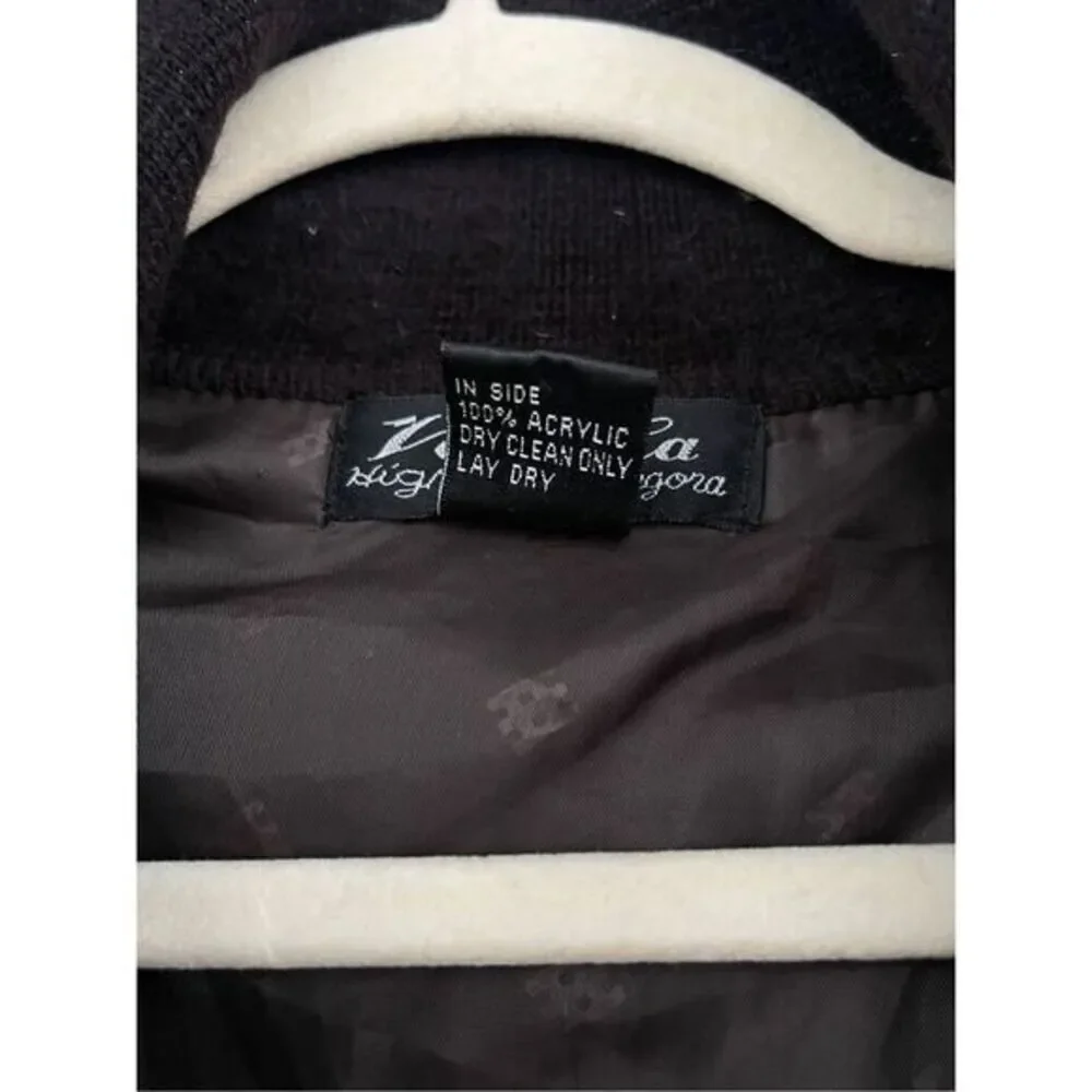 B5 Vintage Venesha‎ Black Angora Peacoat Medium